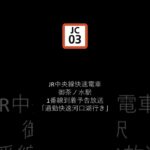 中央線快速電車御茶ノ水駅1番線到着予告放送「通勤快速河口湖行き」