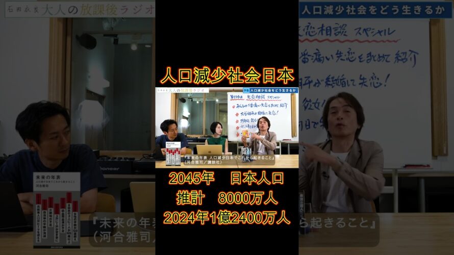 【予告】マジで語る人口減少社会ニッポン！2045年人口8000万人の国で楽しく生きるには？　#ショート