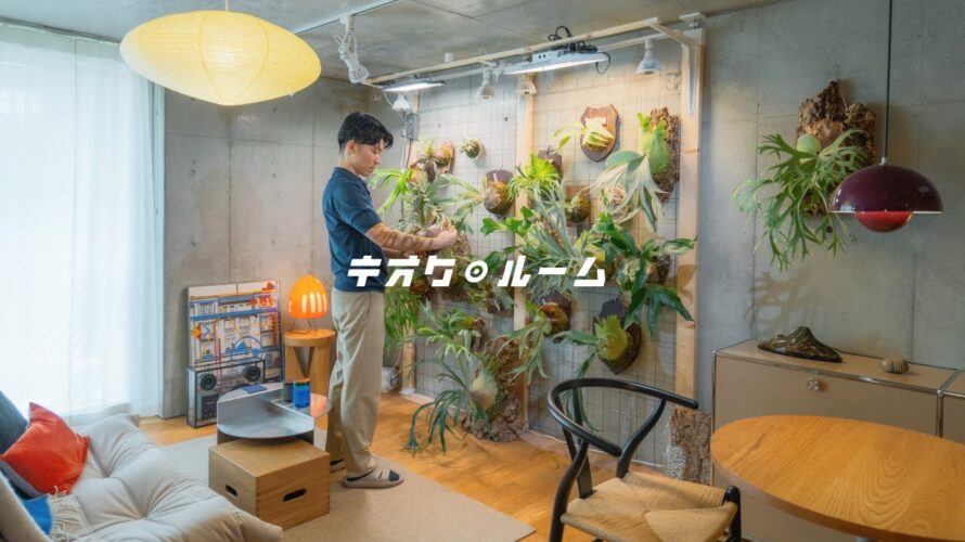 【予告】総額200万超えの観葉植物オタク｜12畳・一人暮らし｜研究所をイメージして海外から取り寄せた家具でコーディネート｜デザイン性の高いデスクスペース｜金融会社・tomoki