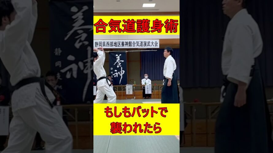 合気道　バットで襲われた場合の護身術　#合気道 #aikido #塩田剛三 #養神館 #護身術
